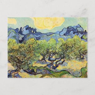 Cartão Postal Oliveiras com Alpilles por Vincent van Gogh