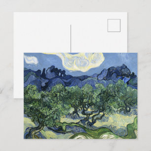 Cartão Postal Oliveiras de Van Gogh - Arte Montanha Azul