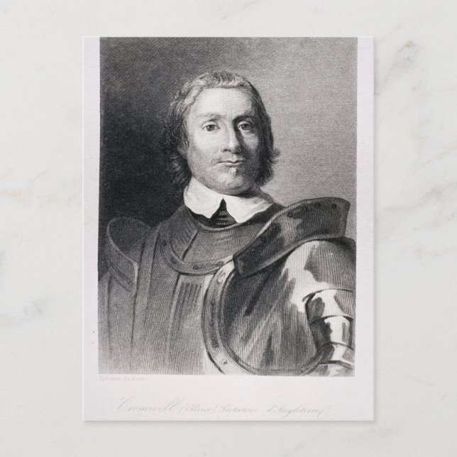 Cartão Postal Oliver Cromwell, Lorde Protetor da Inglaterra (Frente)