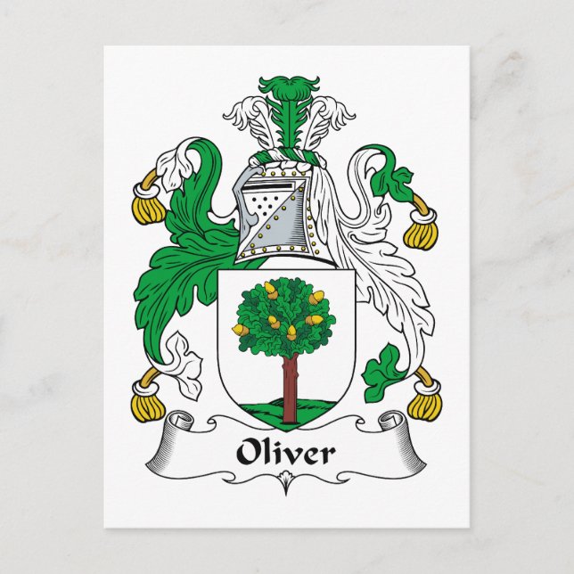 Cartão Postal Oliver Family Crest (Frente)