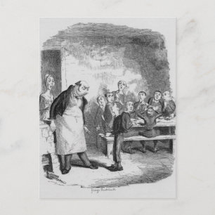 Cartão Postal Oliver pedindo mais