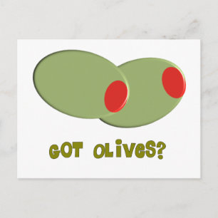 Cartão Postal Olives Design Presentes "Tem Azeitonas?"