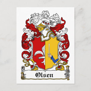 Cartão Postal Olsen Family Crest