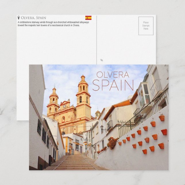Cartão Postal Olvera, Spain Travel Postcard (Frente/Verso)