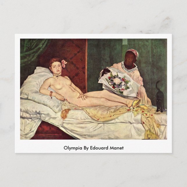 Cartão Postal Olympia Por Edouard Manet (Frente)
