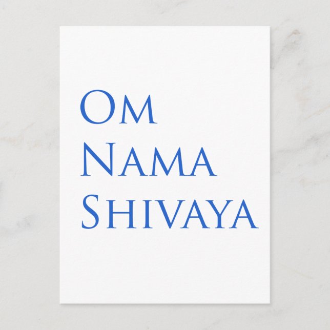 Cartão Postal Om Nama Shivaya (Frente)