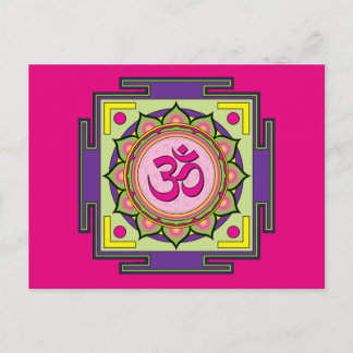 Cartão Postal Om Shanti Om Mandala