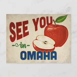 Cartão Postal Omaha Nebraska Apple - Viagens vintage