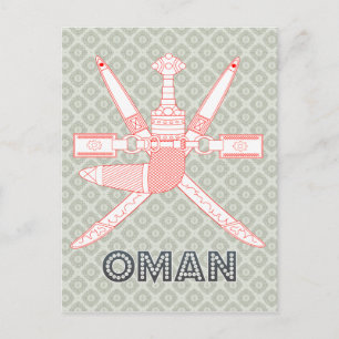 Cartão Postal Oman Casaco of Arms