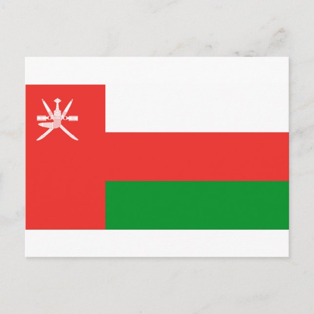 Cartão Postal Oman Flag (Frente)