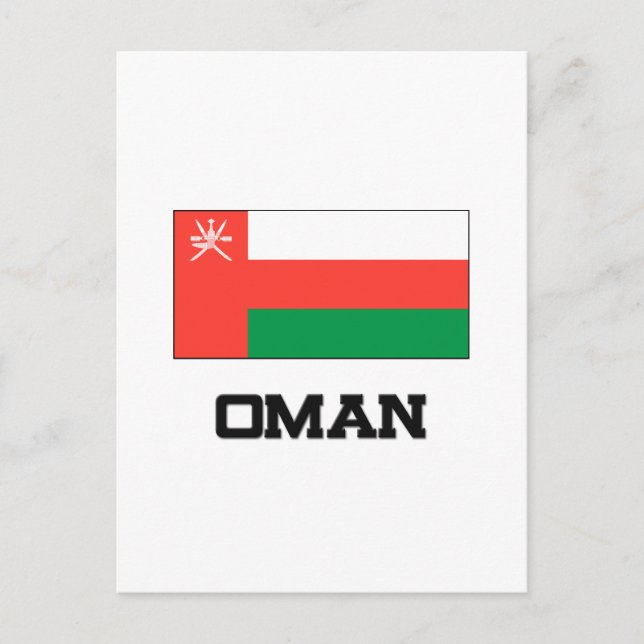 Cartão Postal Oman Flag (Frente)
