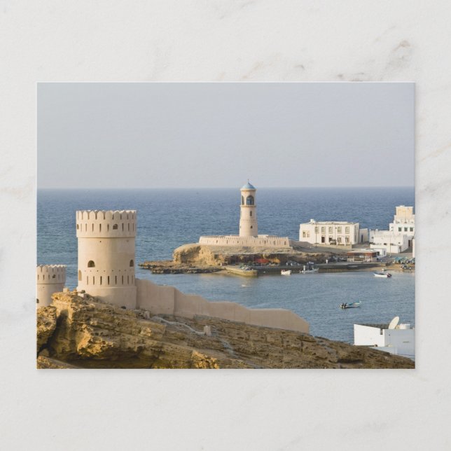 Cartão Postal Oman, Região de Sharqiya, Sur. Torres de Al Ayajh (Frente)