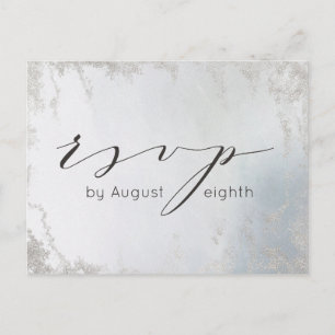 Cartão Postal Ombre Dusty Blue Fosco Escolha de RSVP
