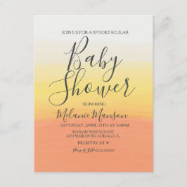 Cartão Postal Ombre Halloween - Chá de fraldas de milho doce