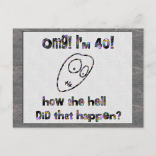 Cartão Postal OMG! Tenho quarenta anos