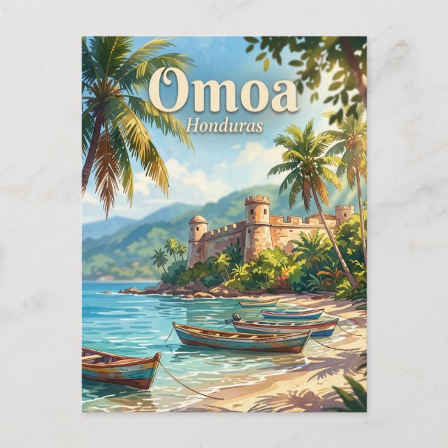 Cartão Postal Omoa Honduras (Frente)