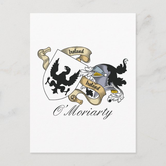 Cartão Postal O'Moriarty Family Crest (Frente)