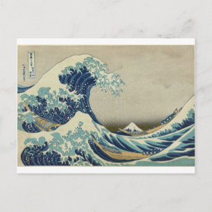 Cartão Postal Onda de Kanagawa por Katsushika Hokusai