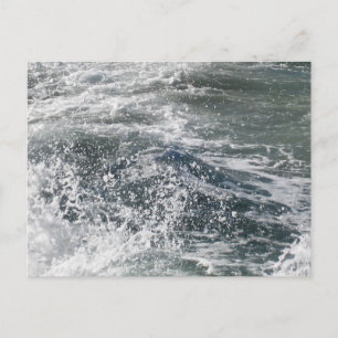 Cartão Postal Onda do Oceano Fotografia de Praia com Spray Marít