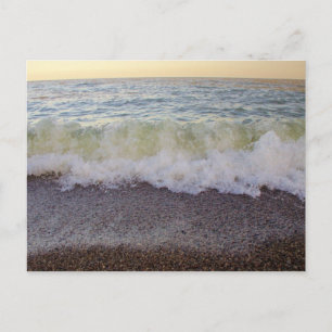 Cartão Postal Ondas atingindo a praia Shore 2