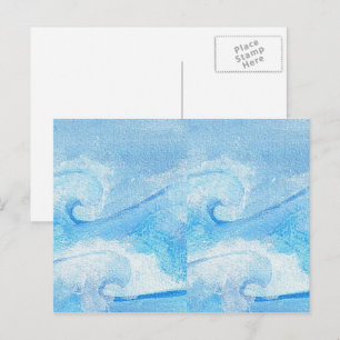 Cartão Postal Ondas Azuis Bebidas