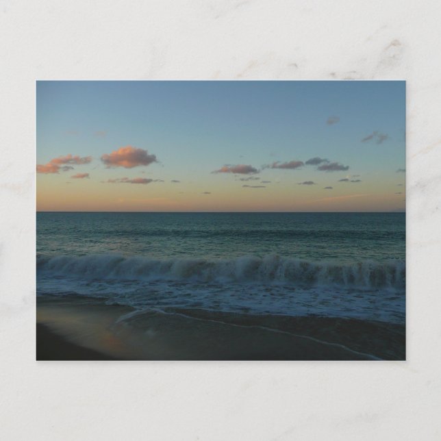 Cartão Postal Ondas caindo na paisagem de Sunset Beach (Frente)