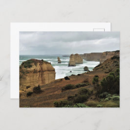 Cartão Postal Ondas contra o tempo - Excelente Ocean Road