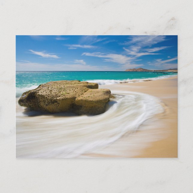 Cartão Postal Ondas De Costela Do Oceano Na Praia (Frente)