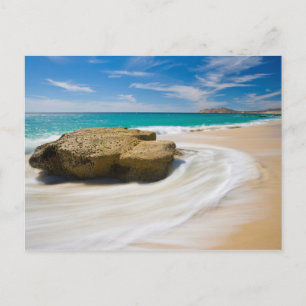 Cartão Postal Ondas De Costela Do Oceano Na Praia