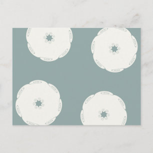 Cartão Postal Ondas do Círculo Espiral Greciano