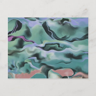 Cartão Postal Ondas Em Harmonia Acrílica Abstrato