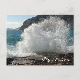 Cartão Postal Ondas Encrespadas, Maiorca, Ilhas Baleares, Espanh