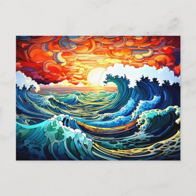 Cartão Postal Ondas Épicas 12 (Frente)