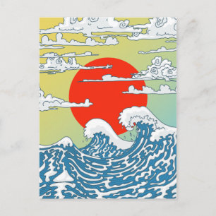 Cartão Postal Ondas Japonesas