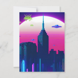 Cartão Postal Ondas Noturnas e Vapor Daze