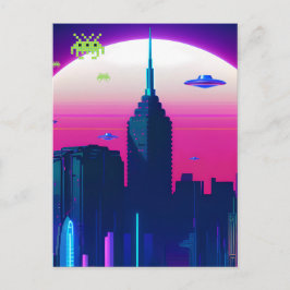 Cartão Postal Ondas Noturnas e Vapor Daze