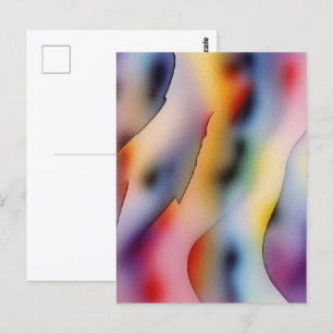 Cartão Postal "Ondas Refratadas" Arte Abstrato Contemporânea