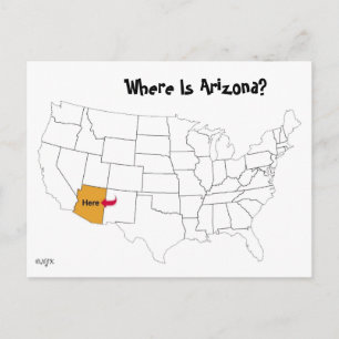 Cartão Postal Onde Está A Arizona?