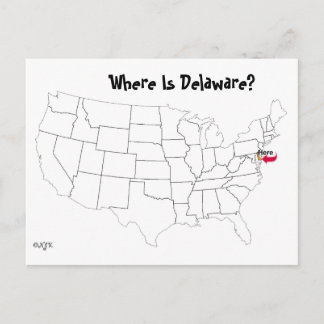 Cartão Postal Onde Está Delaware?