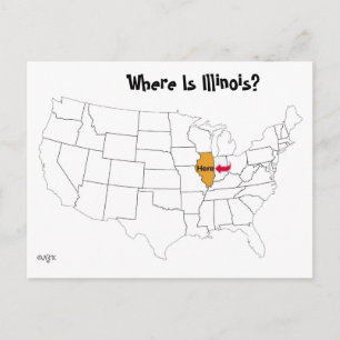 Cartão Postal Onde Está Illinois?