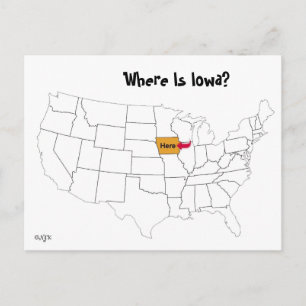 Cartão Postal Onde Está Iowa?