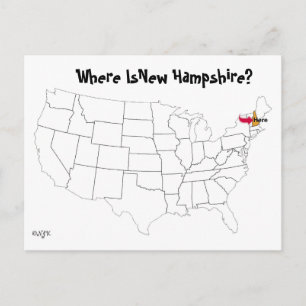 Cartão Postal Onde Está New Hampshire?