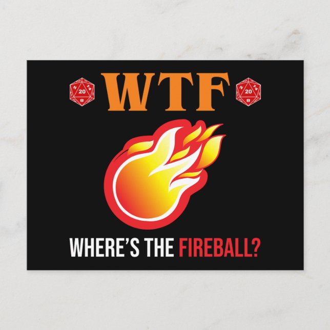 Cartão Postal Onde está o Fireball? (Frente)