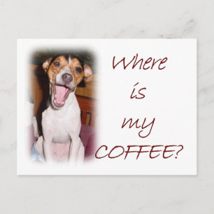 Cartão Postal Onde está o meu café?
