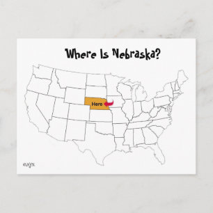 Cartão Postal Onde Está O Nebraska?