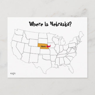 Cartão Postal Onde Está O Nebraska?