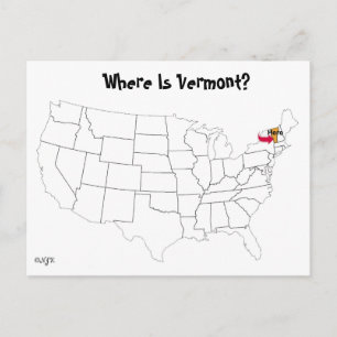 Cartão Postal Onde Está Vermont?