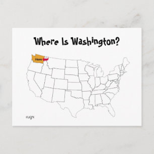 Cartão Postal Onde está Washington?