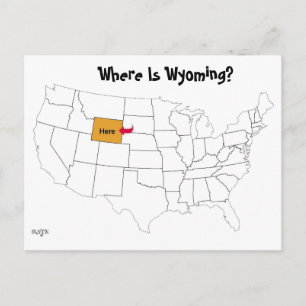 Cartão Postal Onde Está Wyoming?
