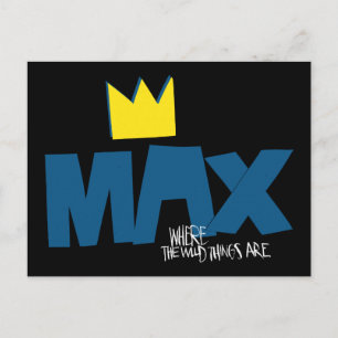 Cartão Postal Onde estão as coisas selvagens Max e Crown